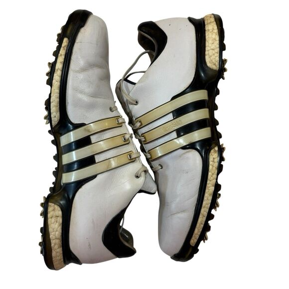 Adidas Tour360 Boost Golf Shoes Men’s Size 15 (Rare) White Leather - Spikes - Picture 5 of 12